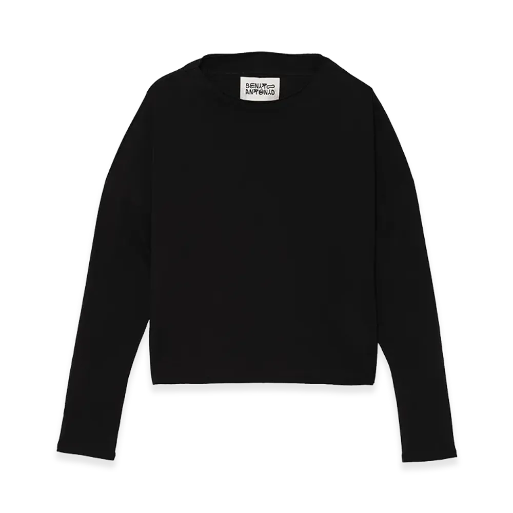 ZARA x Bad Bunny Benito Antonio Cropped Fit Long Sleeve Tee "Black"