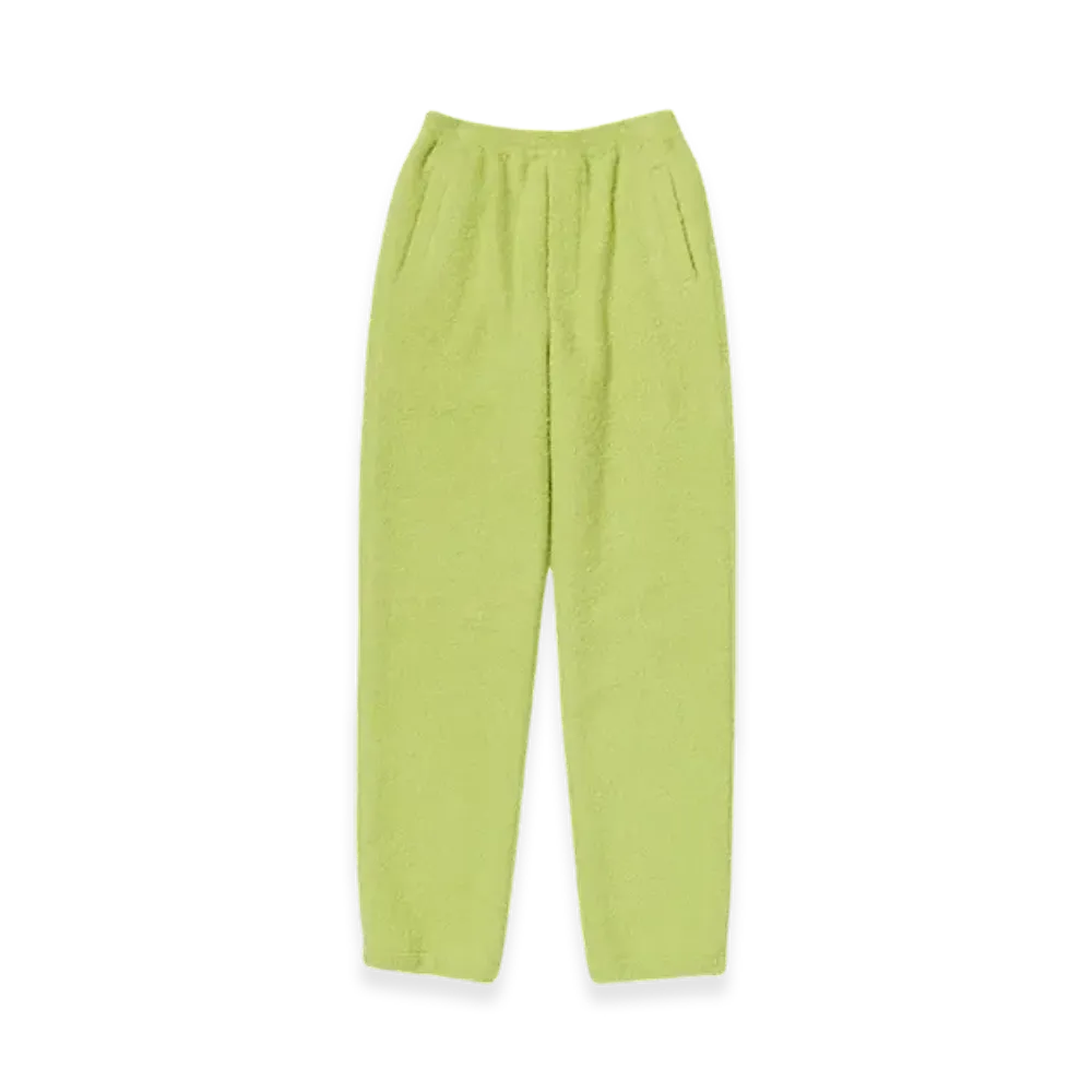 AURALEE Alpaca Wool Leno Cloth Easy Pants "Lime Green"