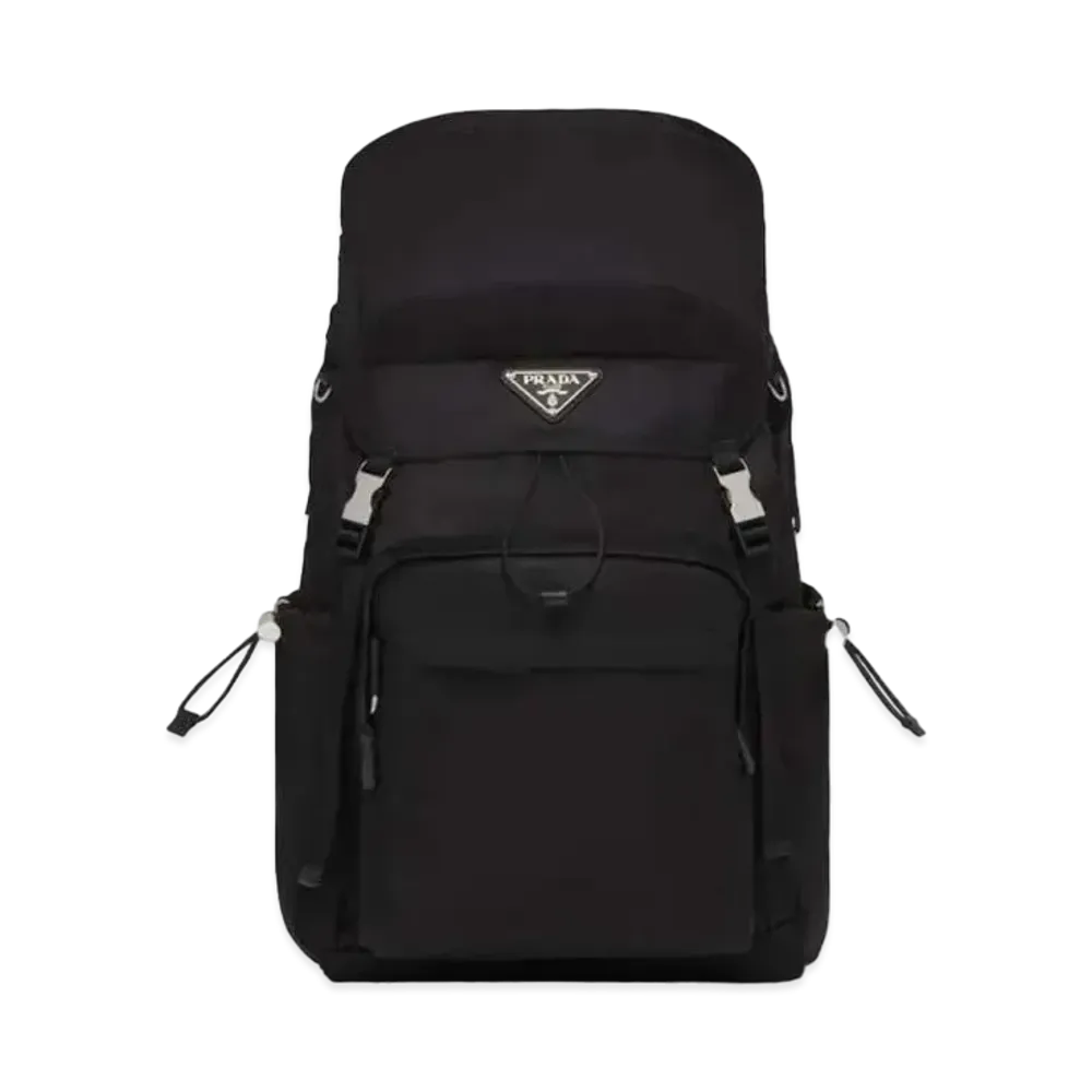 PRADA Re-Nylon And Saffiano Leather Backpack "Black"