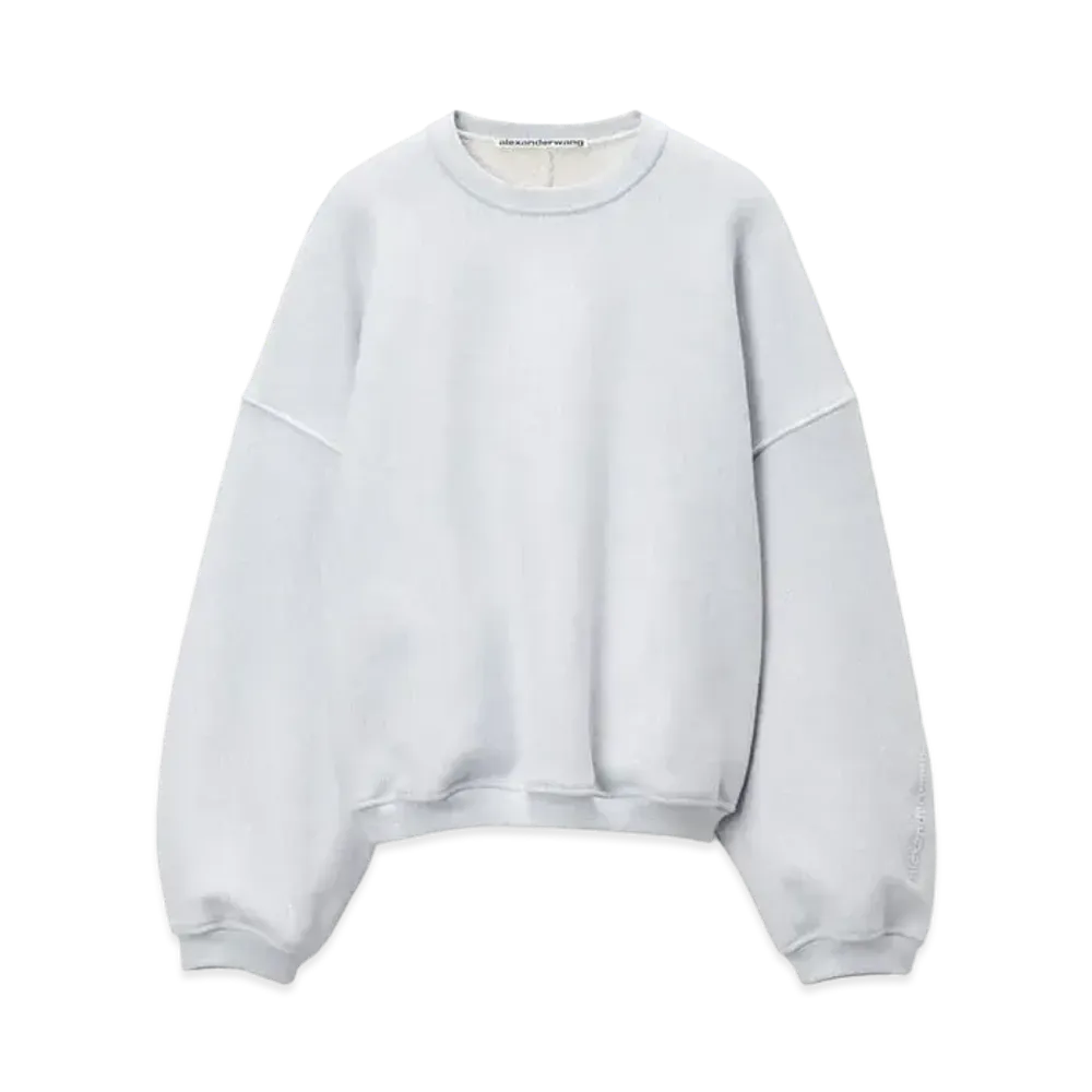 Alexander Wang Logo Embroidery Cotton Oversized Crewneck