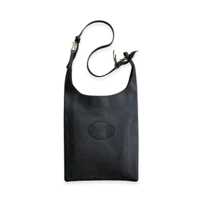 NICENESS Lowe – Midi Horse Leather Shoulder Strap Bag – Medium "Black"