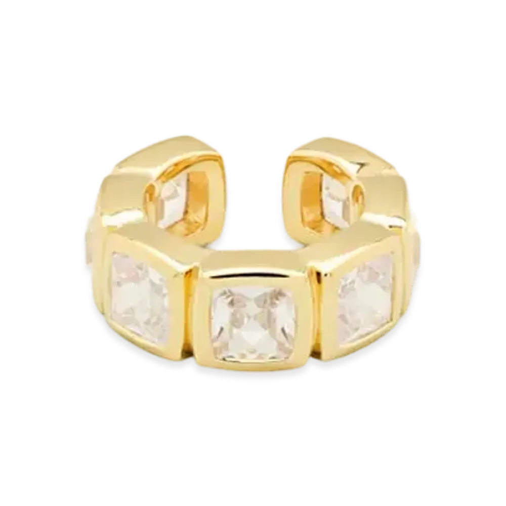 TOMWOOD Cushion Ear Cuff Zirconia "Gold"