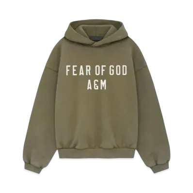 FEAR OF GOD Essentials Kids Heavy Fleece Hoodie "Military"