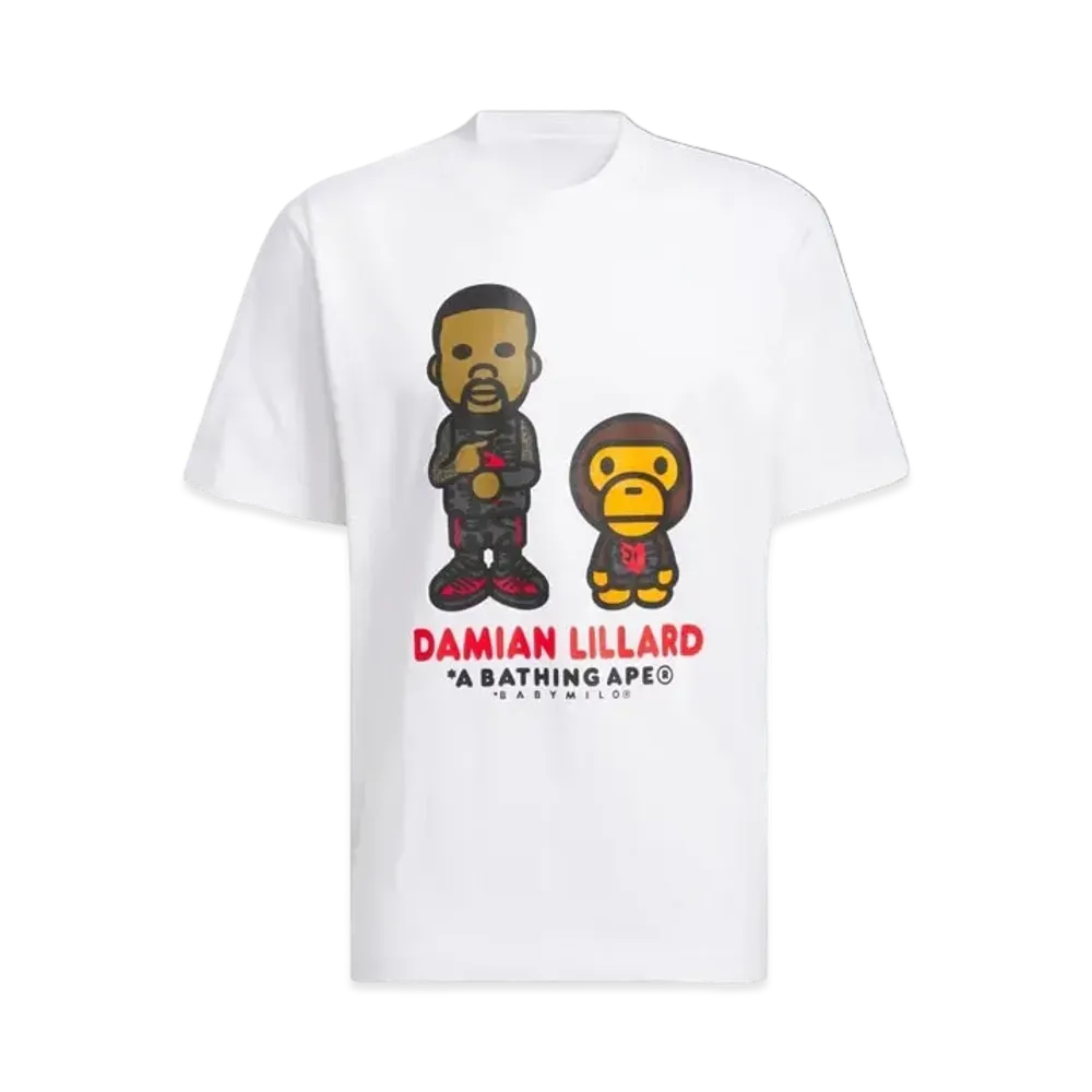 adidas Dame x A BATHING APE 9 Graphic T-shirt "White"
