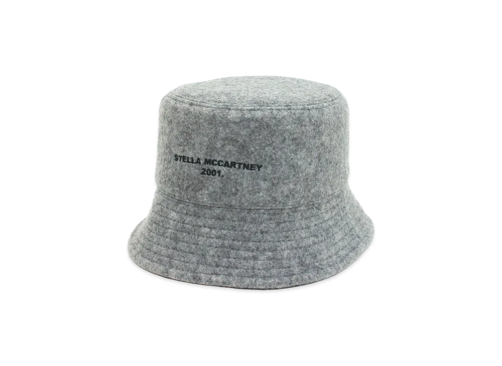 STELLA McCARTNEY Logo Felt Bucket Hat "Gray"
