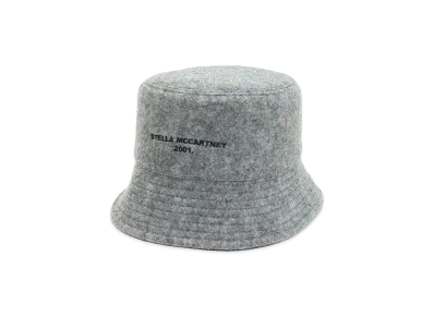 STELLA McCARTNEY Logo Felt Bucket Hat "Gray"