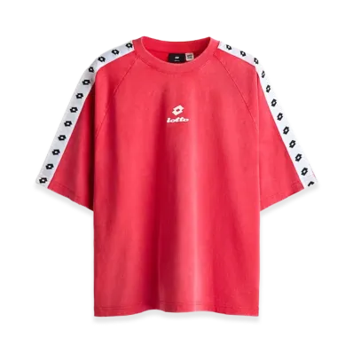 H&M x LOTTO Oversized Fit Cotton T-Shirt "Red"