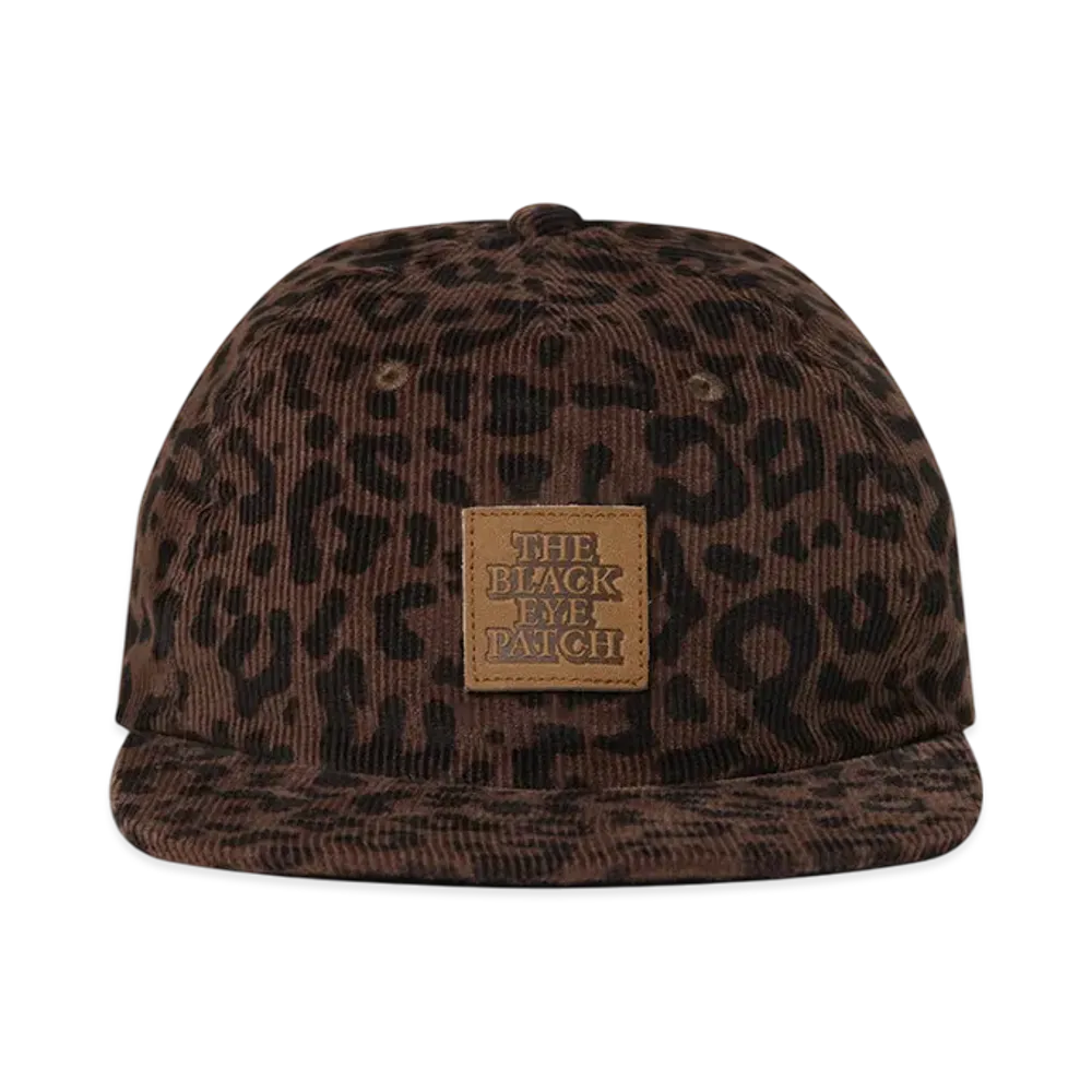 BlackEyePatch Leopard Patterned OG Label Corduroy Cap "Brown"