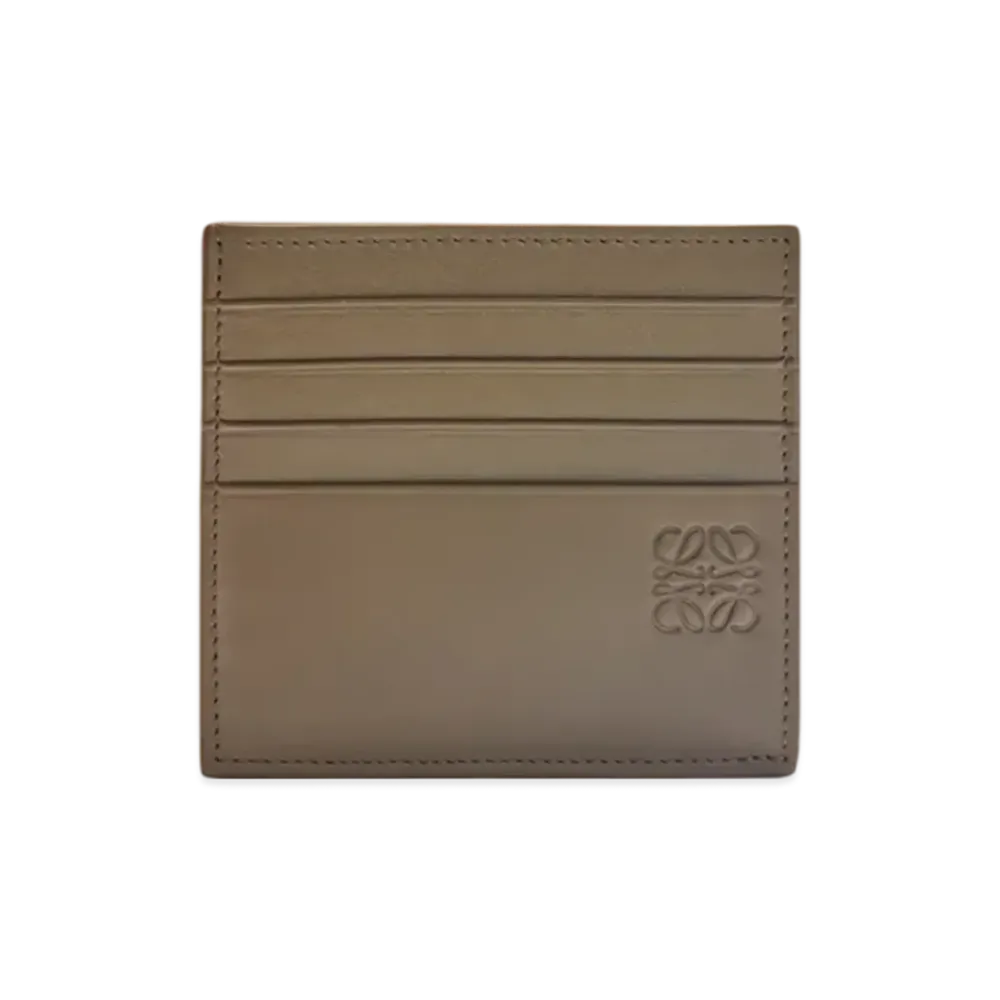 LOEWE Open Plain Card Holder "Dark Khaki Green/Khaki Green"