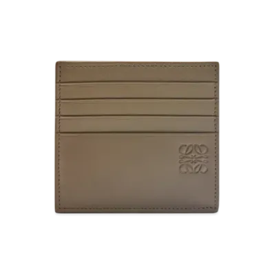 LOEWE Open Plain Card Holder "Dark Khaki Green/Khaki Green"