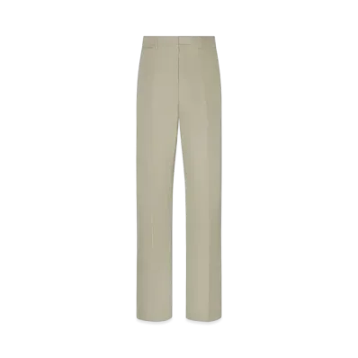 Dior Men's Pants with CD Diamond Embroidery Cotton-Blend Twill "Beige"