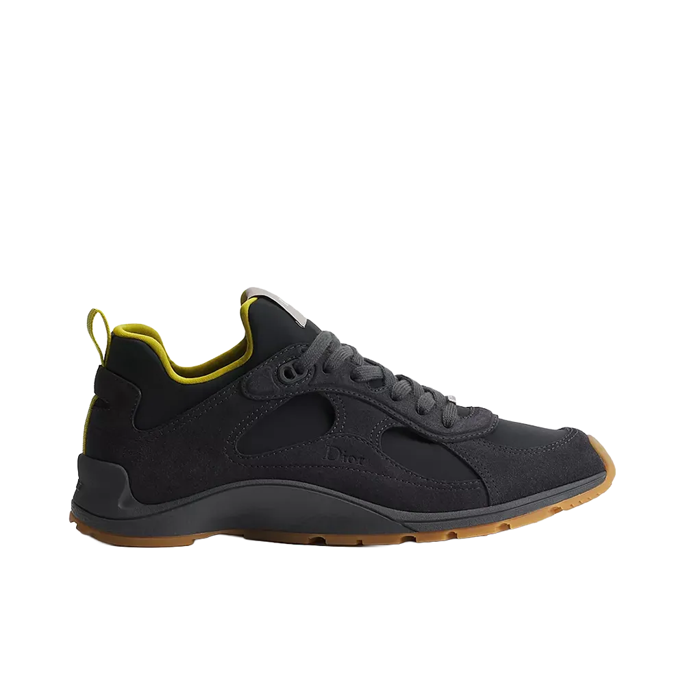 Dior Mile Sneaker Suede Calfskin "Deep Gray/Yellow"