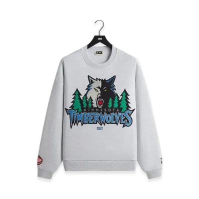 Kith x NBA All-Star Minnesota Timberwolves Nelson Crewneck "Light Heather Grey"