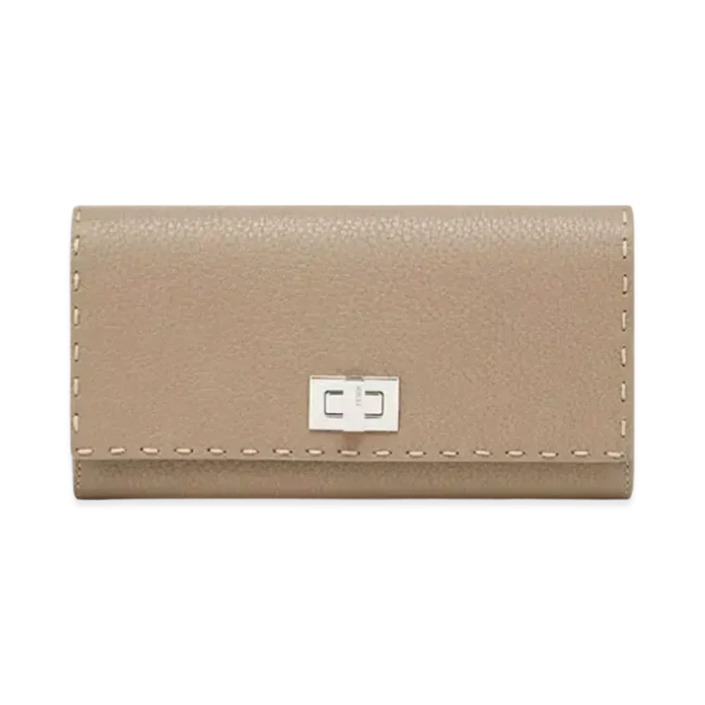 FENDI Peekaboo Selleria Wallet "Beige"