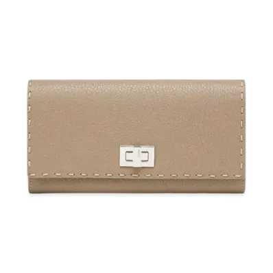 FENDI Peekaboo Selleria Wallet "Beige"