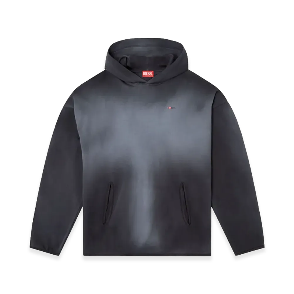 Diesel Micro Logo Faded Hoodie "Black"