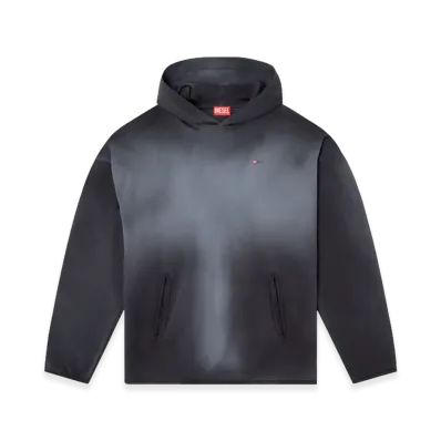 Diesel Micro Logo Faded Hoodie "Black"