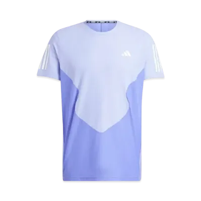 adidas Own The Run Color Block Aeroready Short Sleeve T-Shirt "Semi Cobalt Blue/Blue Spark"