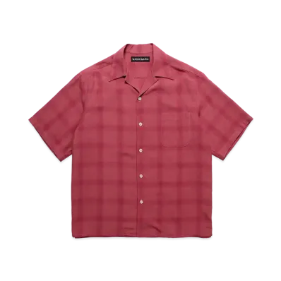 WACKO MARIA Check Open Collar Shirt "Pink"
