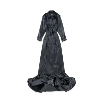 BALENCIAGA Trench Coat Gown "Black"