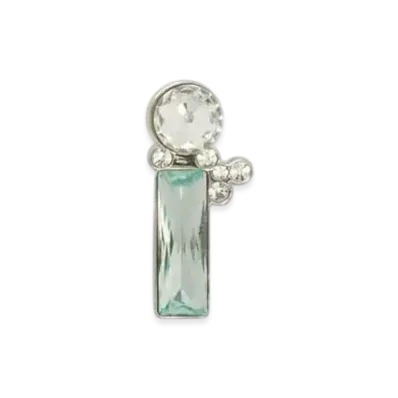 Jil Sander Ring "Silver/Crystal/Light Blue"