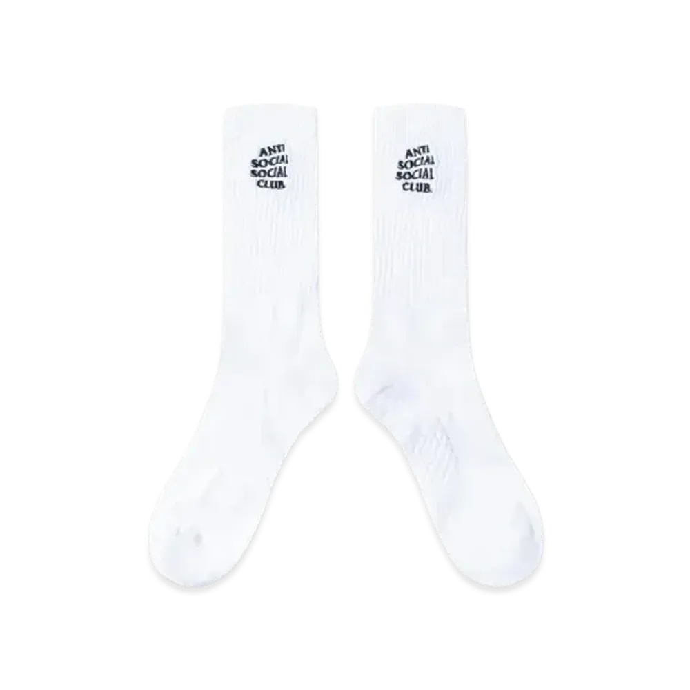 ANTI SOCIAL SOCIAL CLUB Classic Embroidered Sock "White"