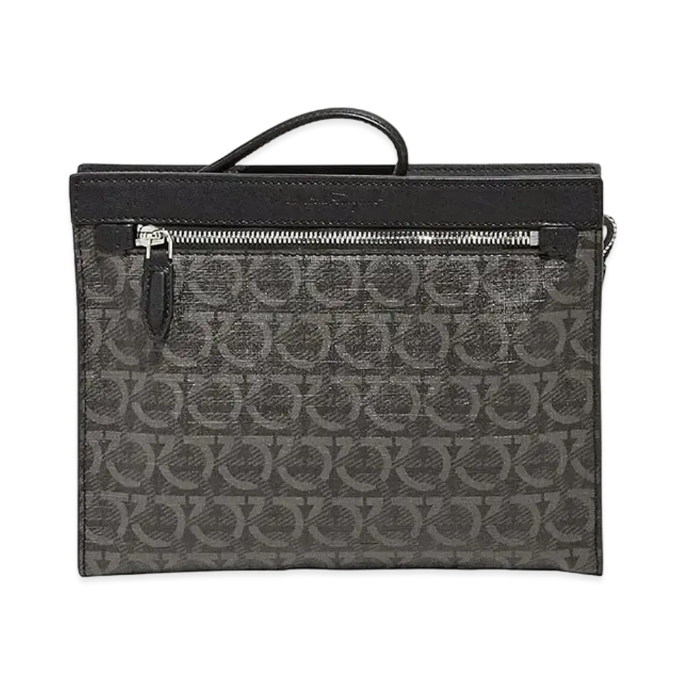 Salvatore Ferragamo Clutch Bag "Black/Gray"