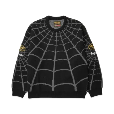 Supreme x Vanson Leathers Spider-Man Sweater "Black"