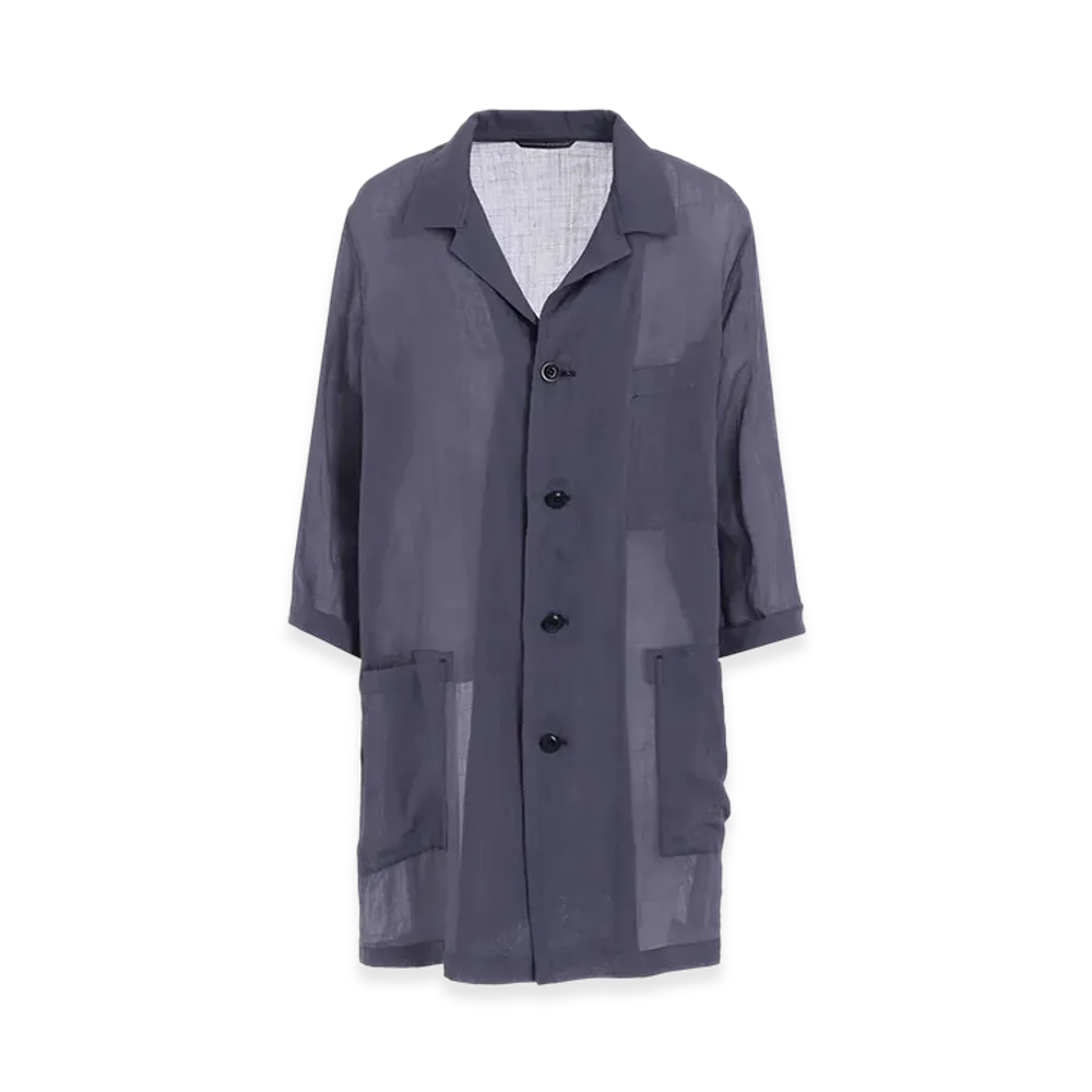 Y's Ramie Lawn 3/4 Sleeve Jacket "Navy"