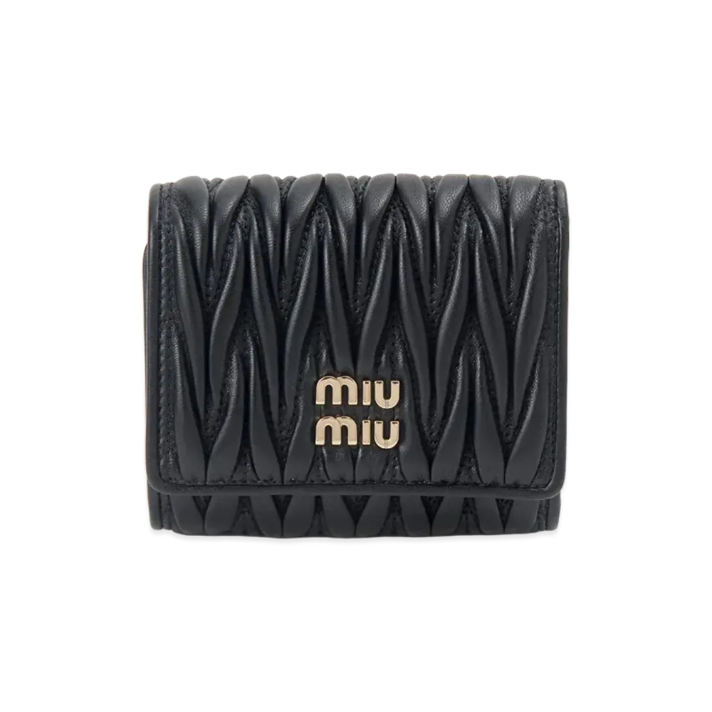 MIU MIU Trifold Wallet "Nero Black"
