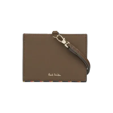 Paul Smith Bright Stripe Trim ID Case "Black"