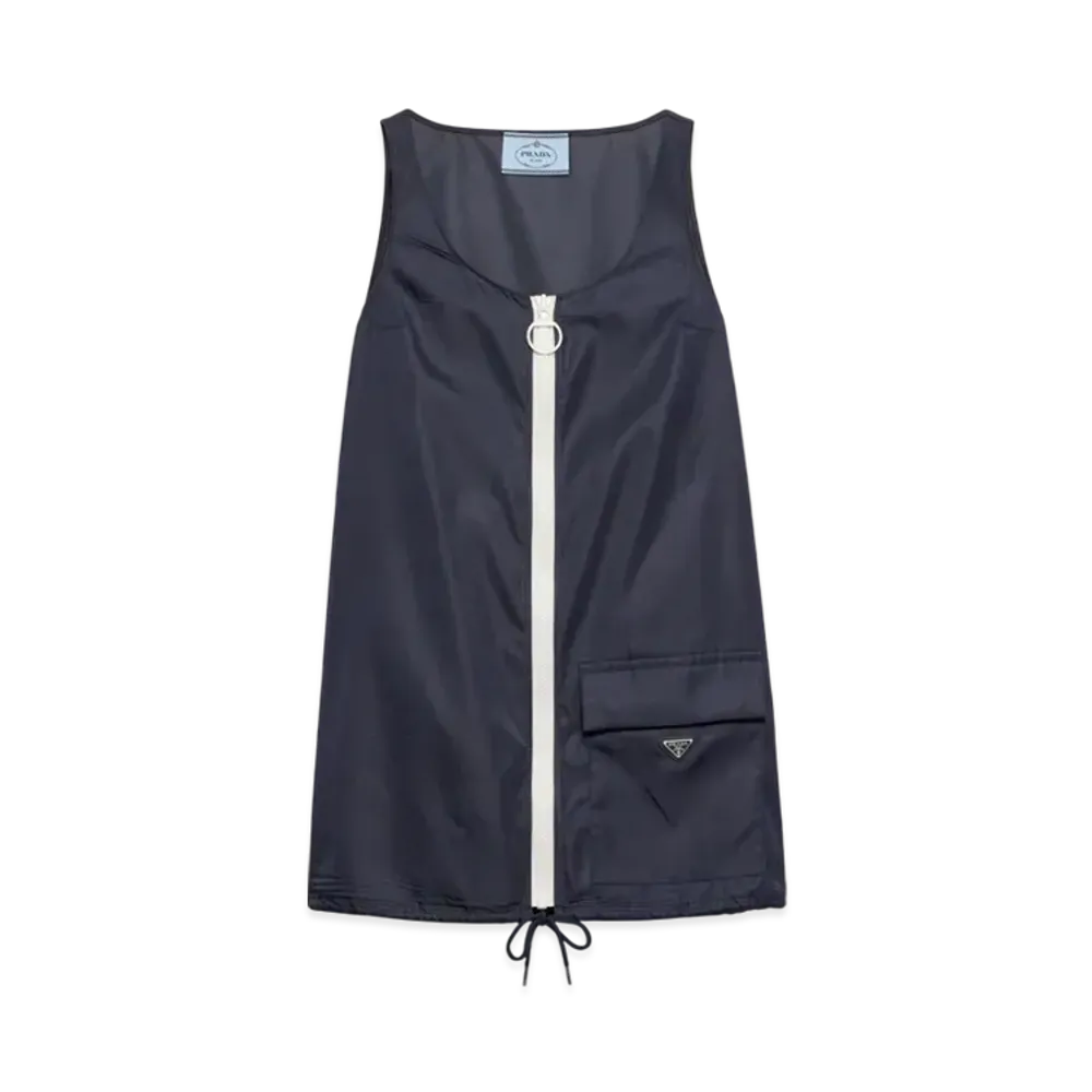 PRADA Women's Re-Nylon Mini-Dress "Navy"