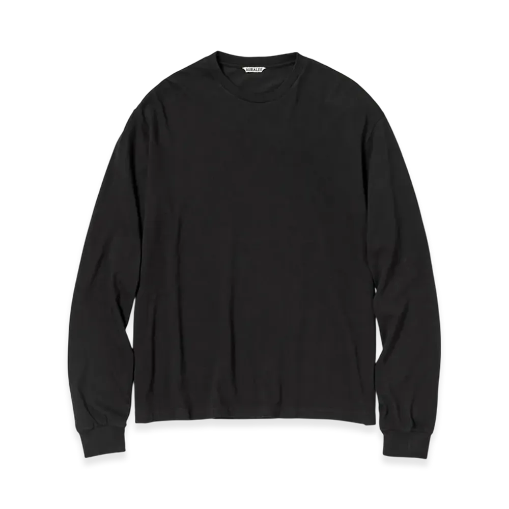 AURALEE Seamless L/S Tee "Black"