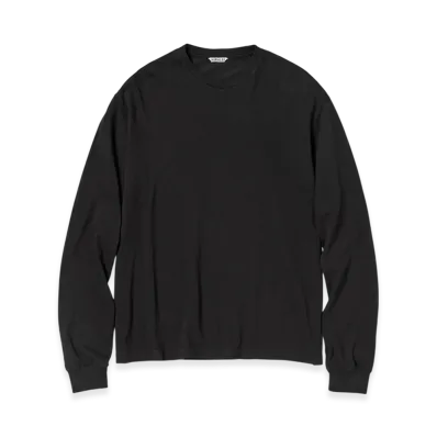 AURALEE Seamless L/S Tee "Black"