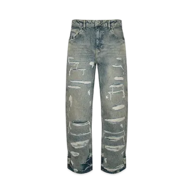 REPRESENT R3D Double Destroyer Baggy Denim "Blue Cream"