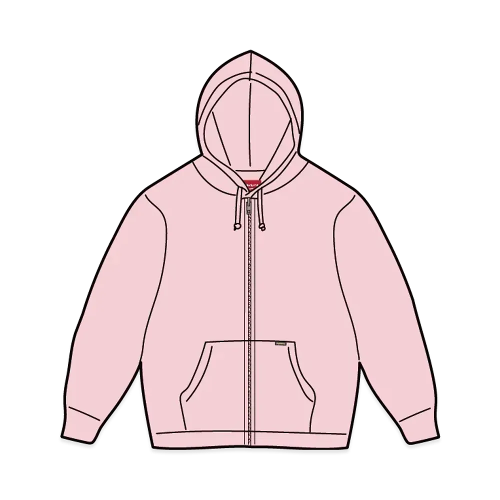 Supreme Work Zip Up Hooded Sweatshirt "Pink"