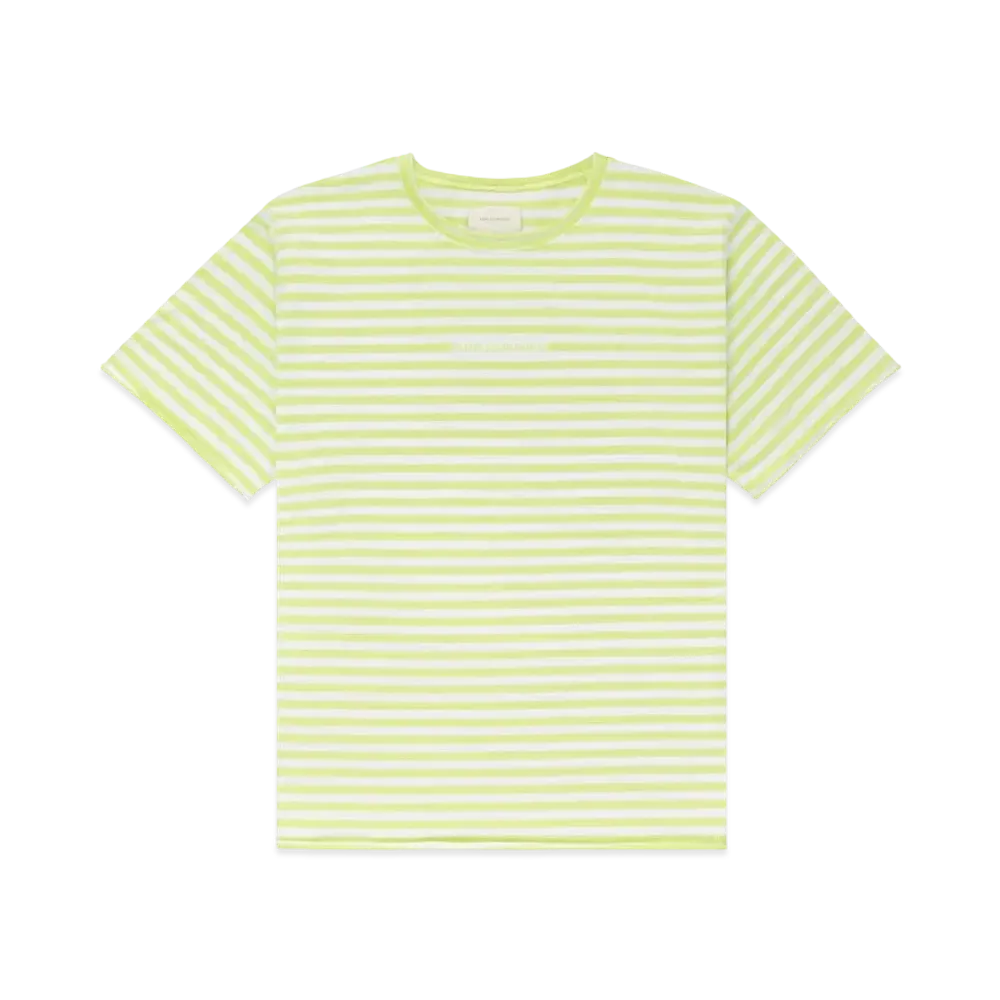 Aime Leon Dore Striped Beach Tee "Green & White"