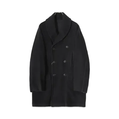 COMOLI Cashmere Mackinaw Coat "Black"
