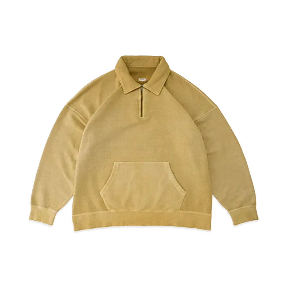 visvim JUMBO SWEAT ZIP P.O. (UNEVEN DYE) "Mustard"