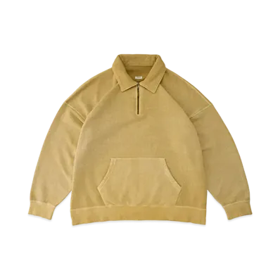 visvim JUMBO SWEAT ZIP P.O. (UNEVEN DYE) "Mustard"