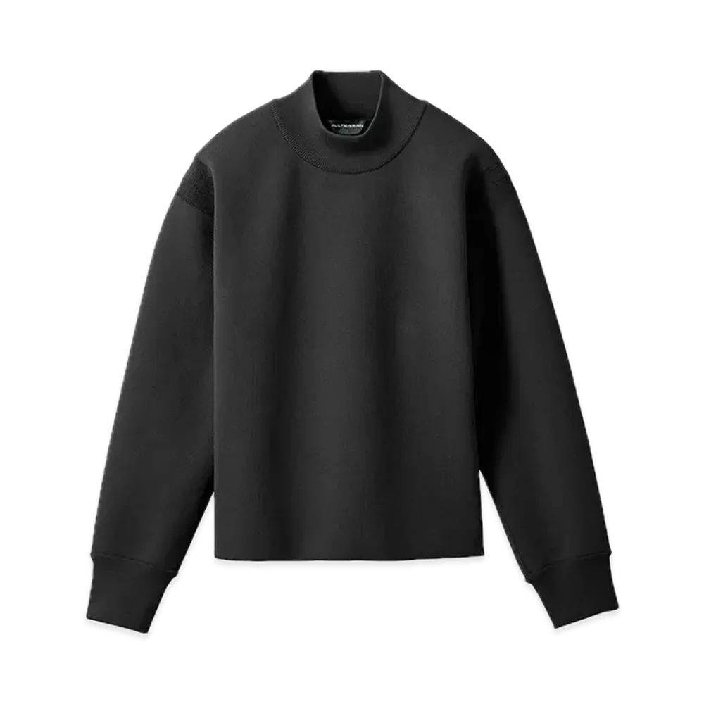DESCENTE ALLTERRAIN Fusion Knit Crew Neck Sweatshirt "Black"