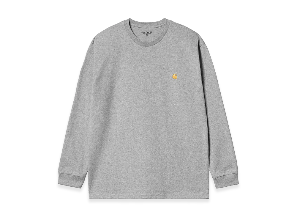 Carhartt WIP L/S Chase T-Shirt "Grey Heather/Gold"