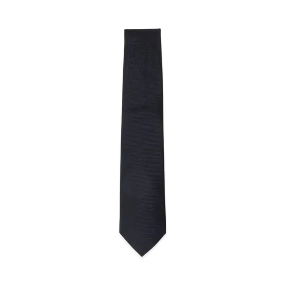 BEAMS Silk Solid Jacquard Tie "DarkNavy"
