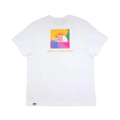 The North Face Short Sleeve Red Box Tee EU LA0 TNF Color Gradient Print "White/Super Sonic Blue"