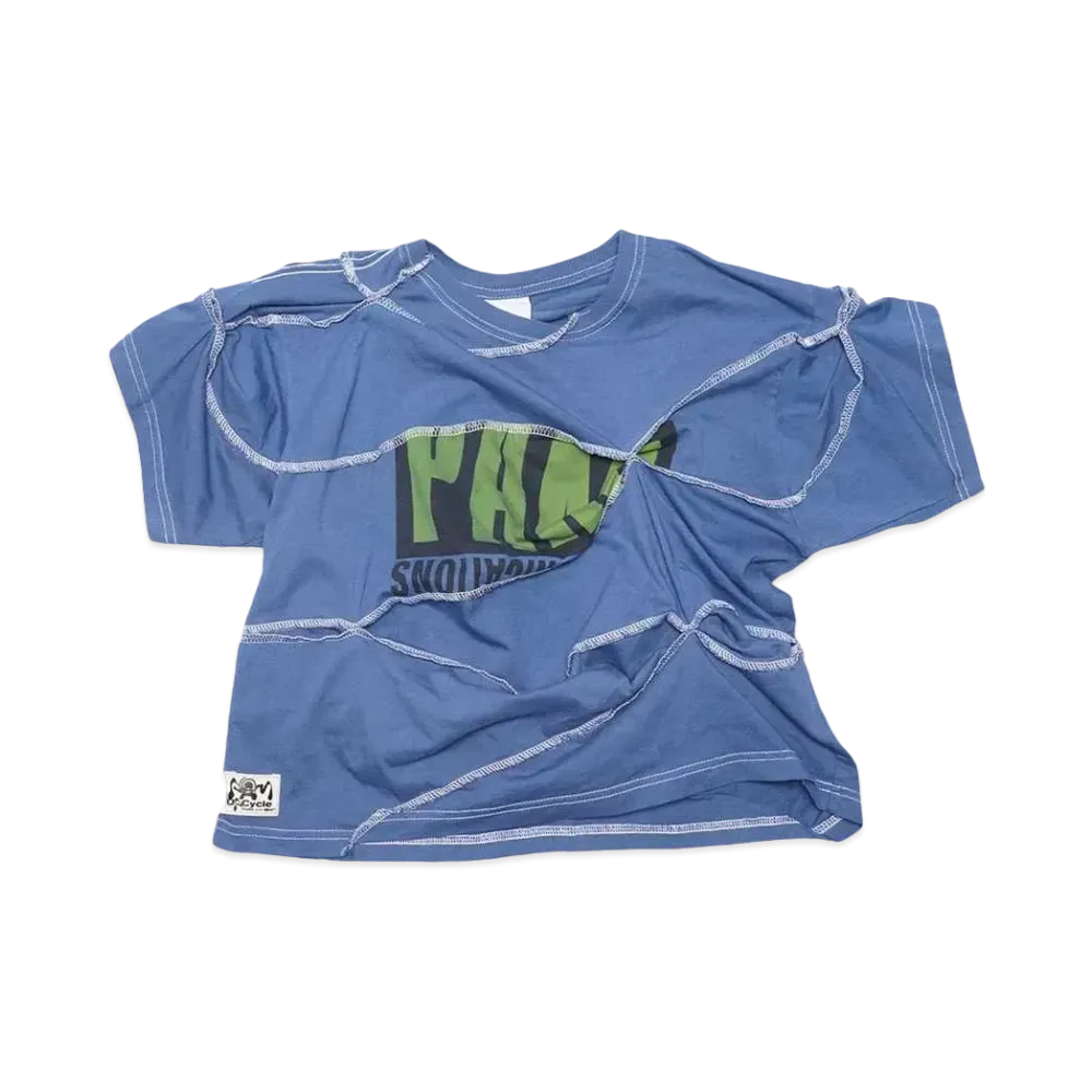 P.A.M. PINCHED UPCYCLE TEE C "BLUE"