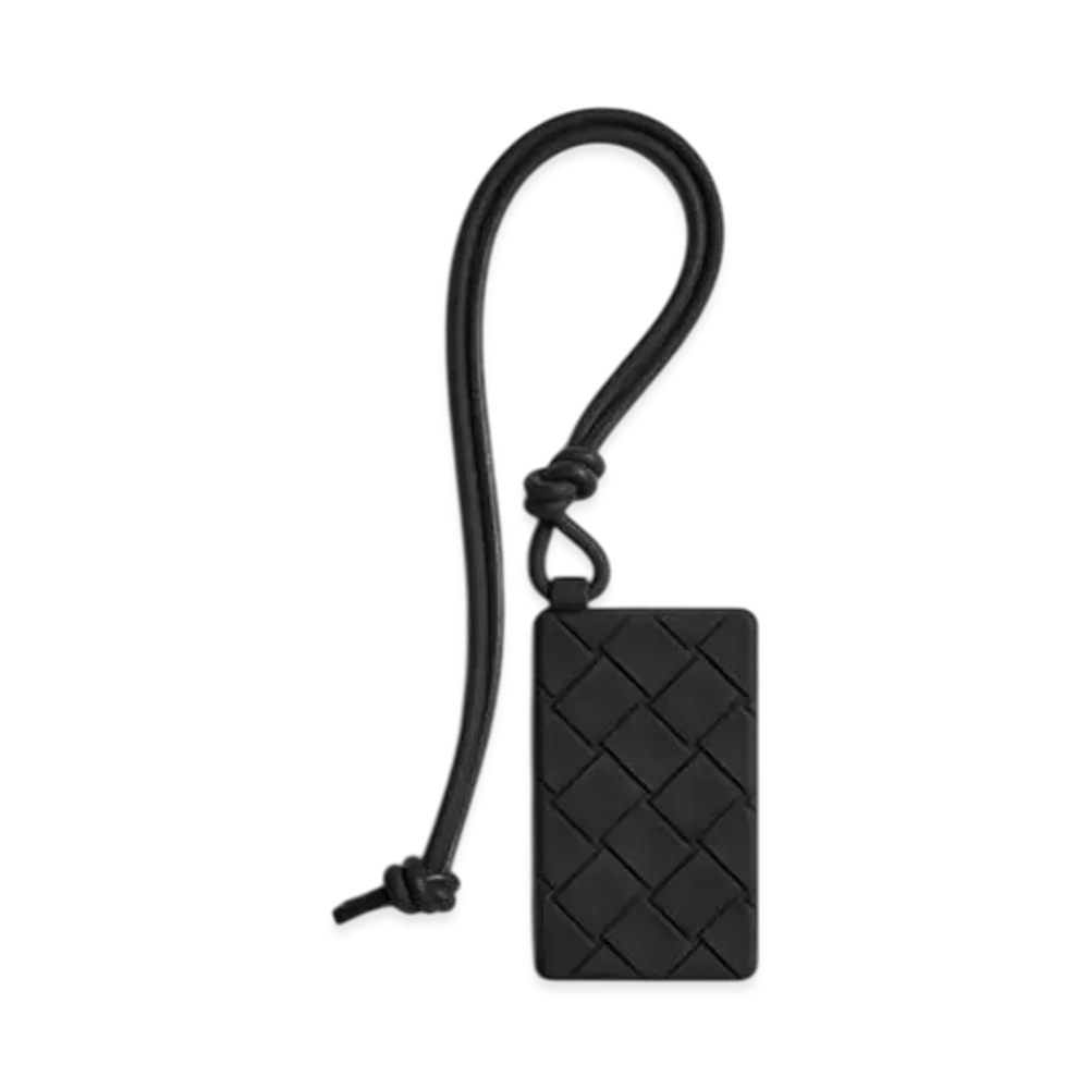 Bottega Veneta Card Case With Strap "Black"