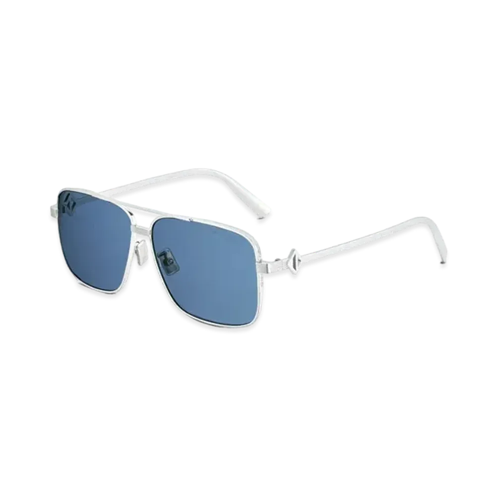 Dior CD Diamond Sunglasses Navigator "Silver/Blue"