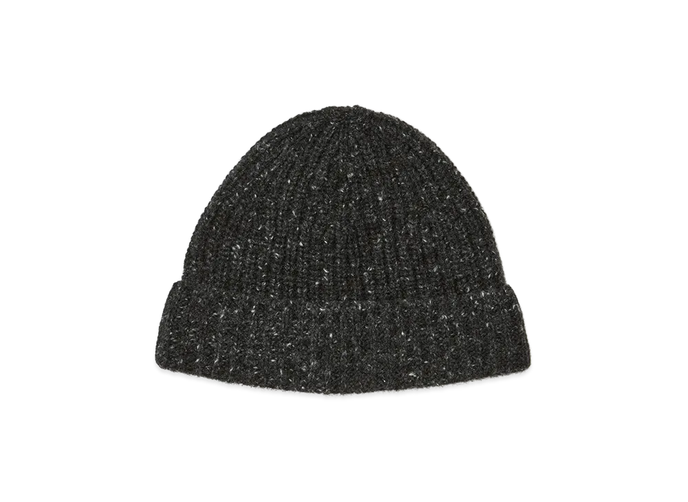 AURALEE Cashmere Nep Knit Cap "Mix Black"