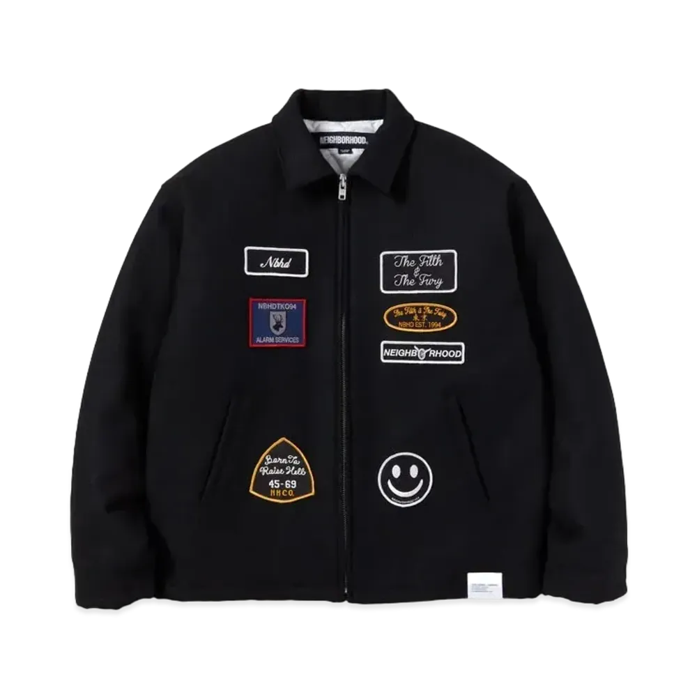 NEIGHBORHOOD Melton Zip Up Jacket "Black"