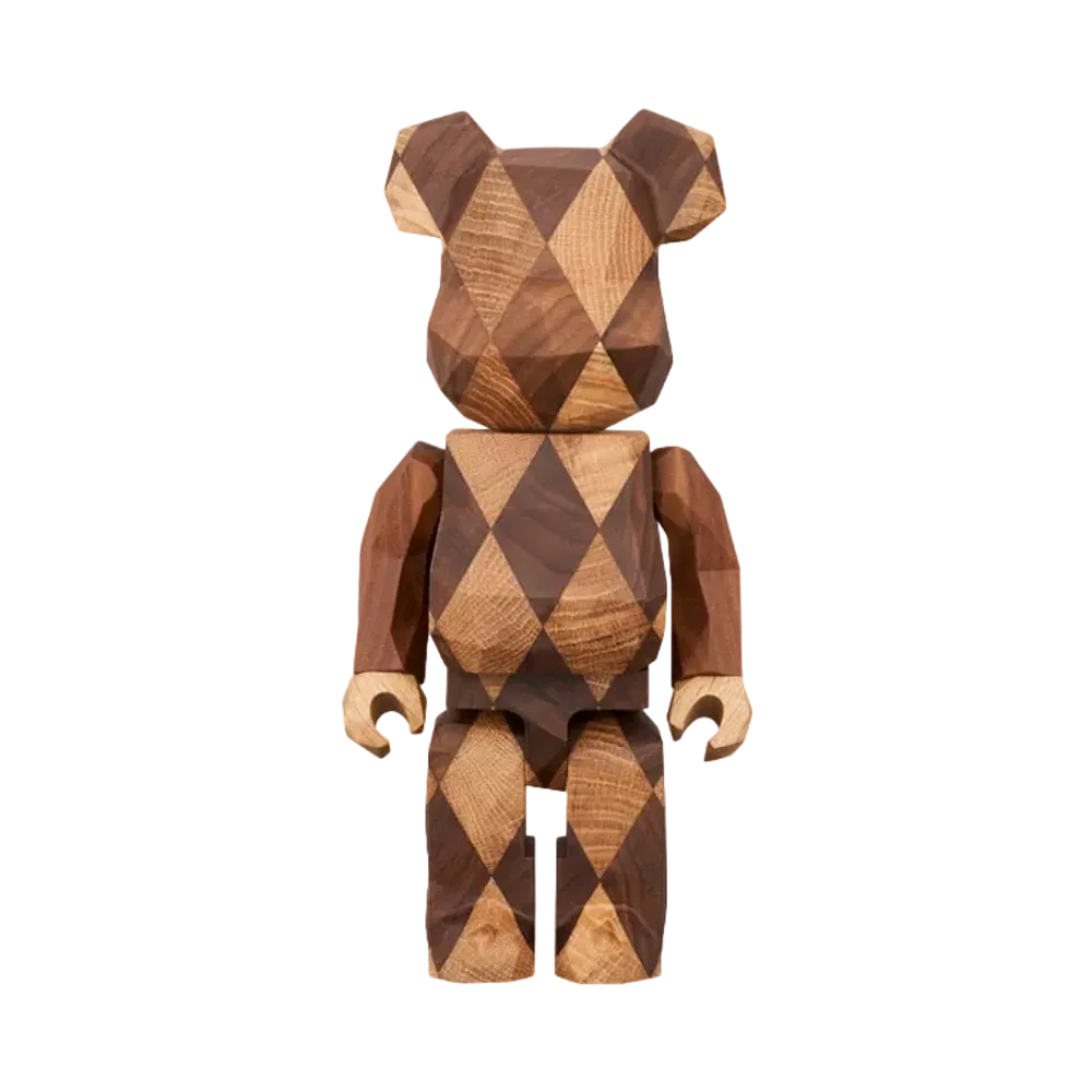 MEDICOM TOY "BEARBRICK" -Karimoku JAPAN / fragmentdesign- Karimoku fragmentdesign polygon-LATTICE PATTERN 400%